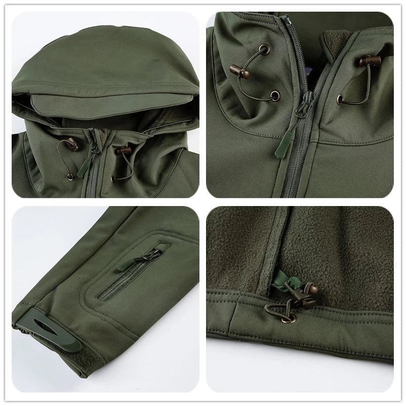 Waterproof Fleece Military Jacket for Outdoor Activities